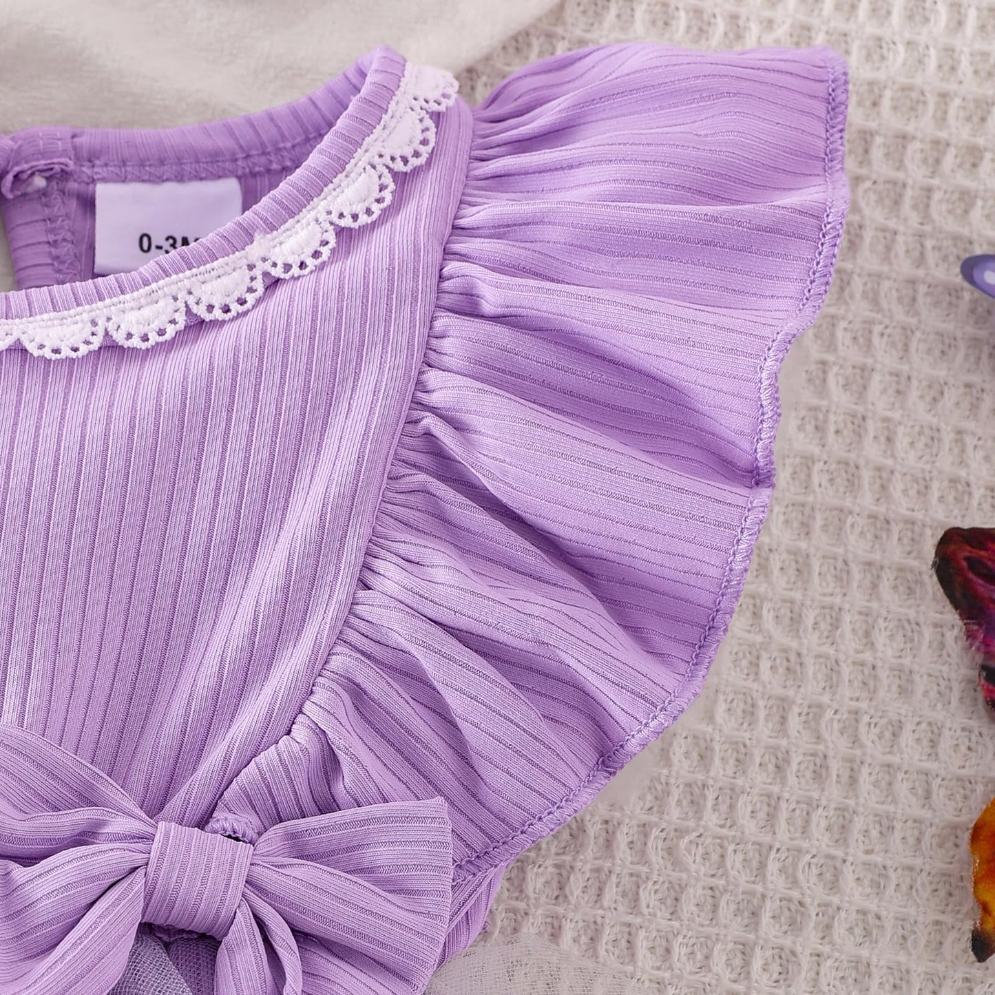 Baby Girl Clothes Newborn Summer Outfits Butterflies Embroidery Tulle Ruffle Sleeveless Infant Romper 0-18 Months