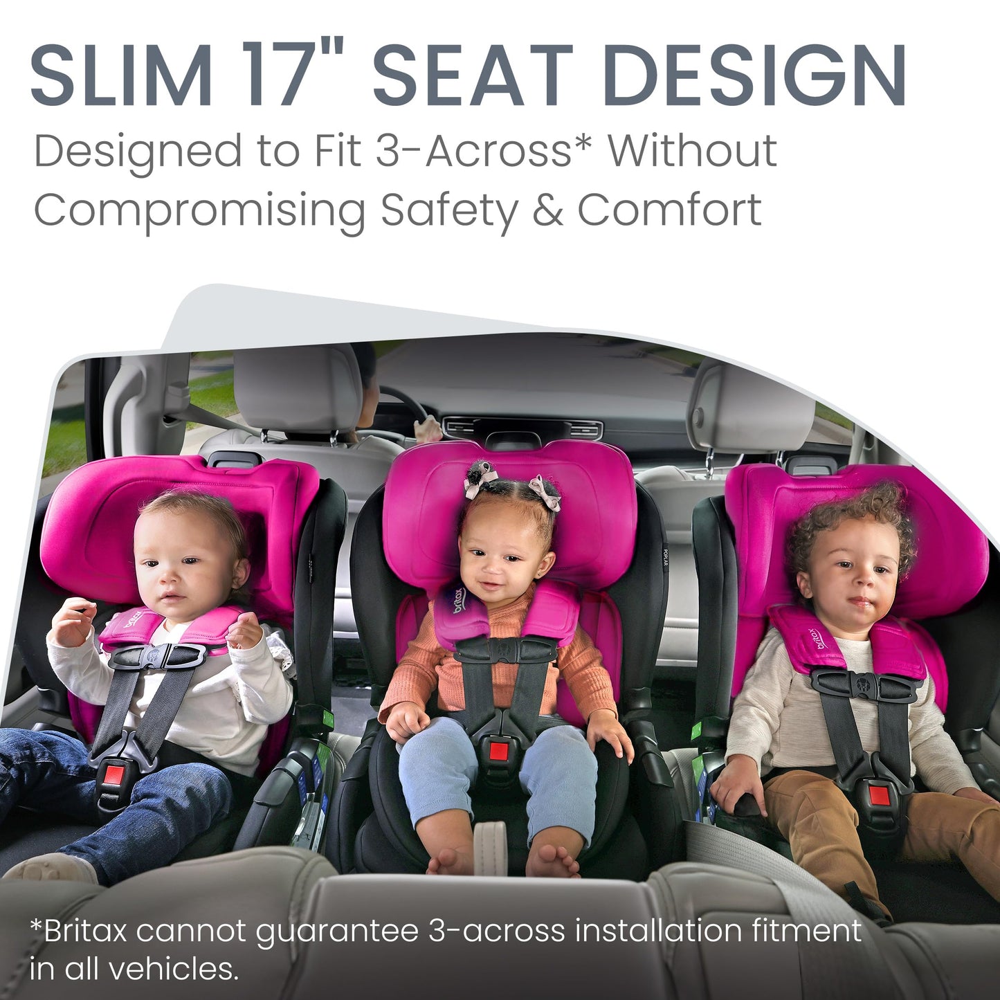 Britax Poplar S Convertible Car Seat, 2-in-1 Car Seat with Slim 17-Inch Design, ClickTight Technology, Arctic Onyx