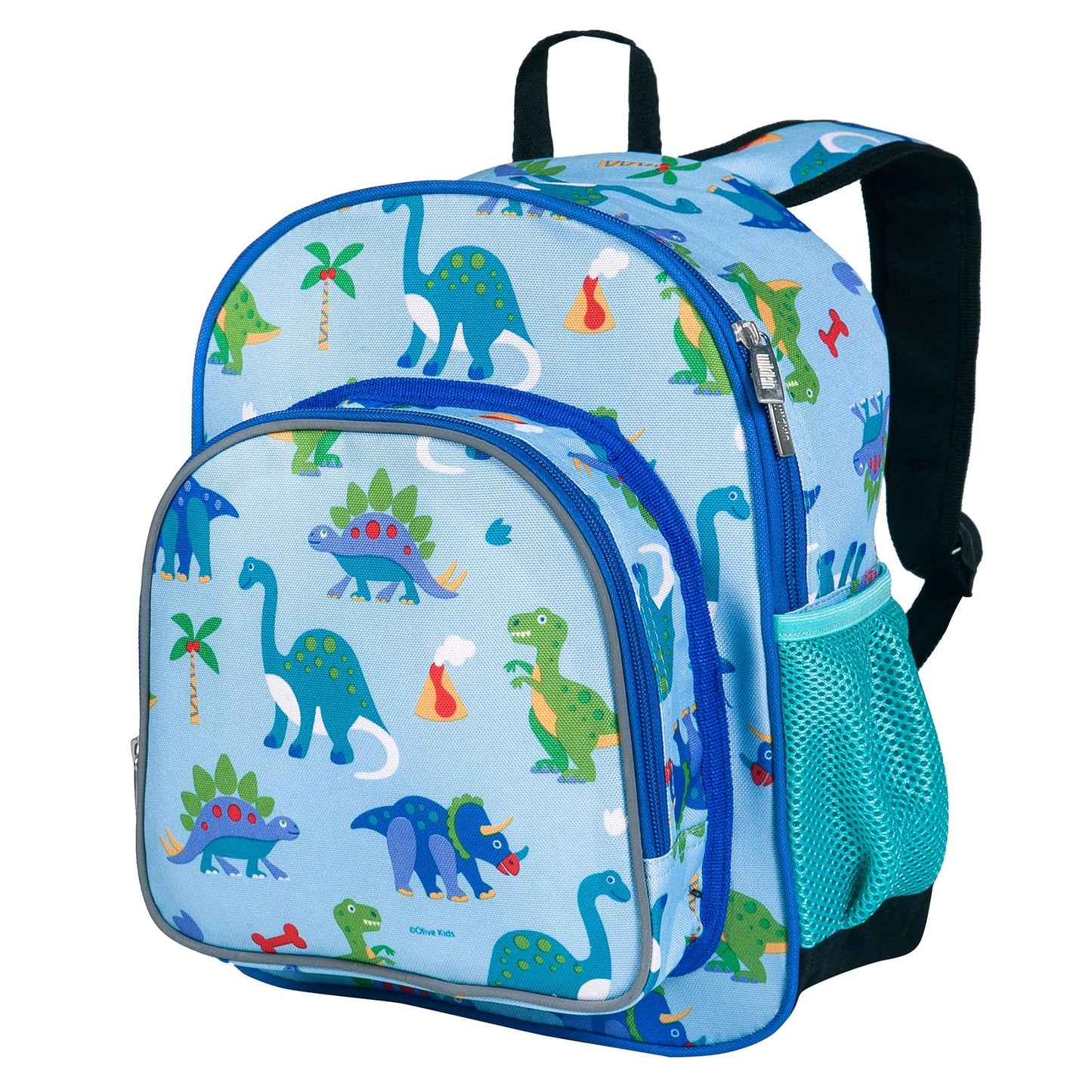 Wildkin 12-inch Kids Backpack – Padded, Adjustable, Ideal for Daycare & Travel - Trains, Planes, and Trucks