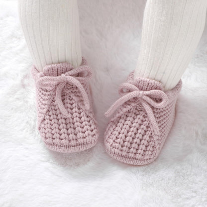 DovFanny Baby Booties Newborn Baby First Shoes Cozy Warm Knit Soft Booties for Toddler Infant Boy Girl