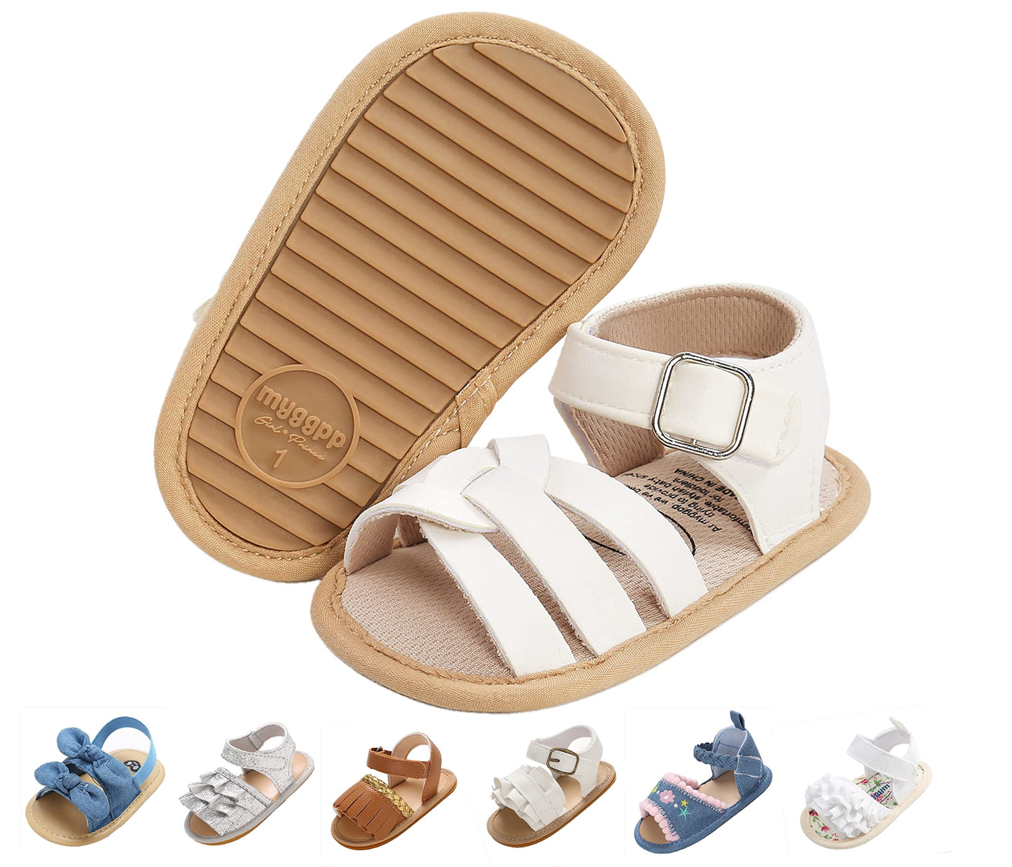 Baby Girls Sandals Summer Shoes Outdoor First Walker Toddler Girls Shoes for Summer