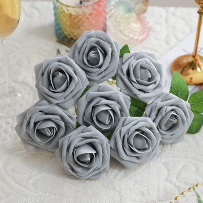 Artificial Flowers Combo, Fake Flowers for DIY Tables Centerpieces Baby Shower Bridal Shower Wedding Bouquet Arrangements Party Candle Holder Cake Decor Flower Home Decorations