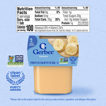 Gerber Baby Food Power Blend Apple Chicken, 4 Oz, 2 Ct Tubs