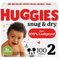 Huggies Size 1 Diapers, Snug & Dry Newborn Diapers, Size 1 (8-14 lbs), 38 Count, Packaging May Vary