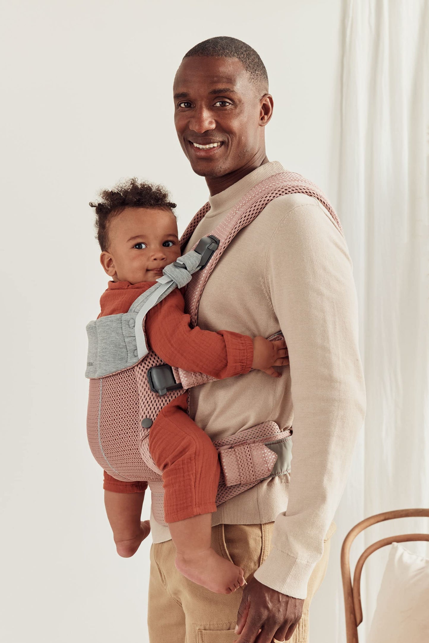 BabyBjörn Baby Carrier Harmony, Cream, 3D Mesh, 3-in-1 Ergonomic Baby Carrier; Newborn, Facing-in, Outward-Facing, and Back Carrying Positions Supported (7-40 lbs), Newborn to Toddler