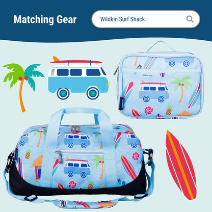 Wildkin 12-inch Kids Backpack – Padded, Adjustable, Ideal for Daycare & Travel - Trains, Planes, and Trucks