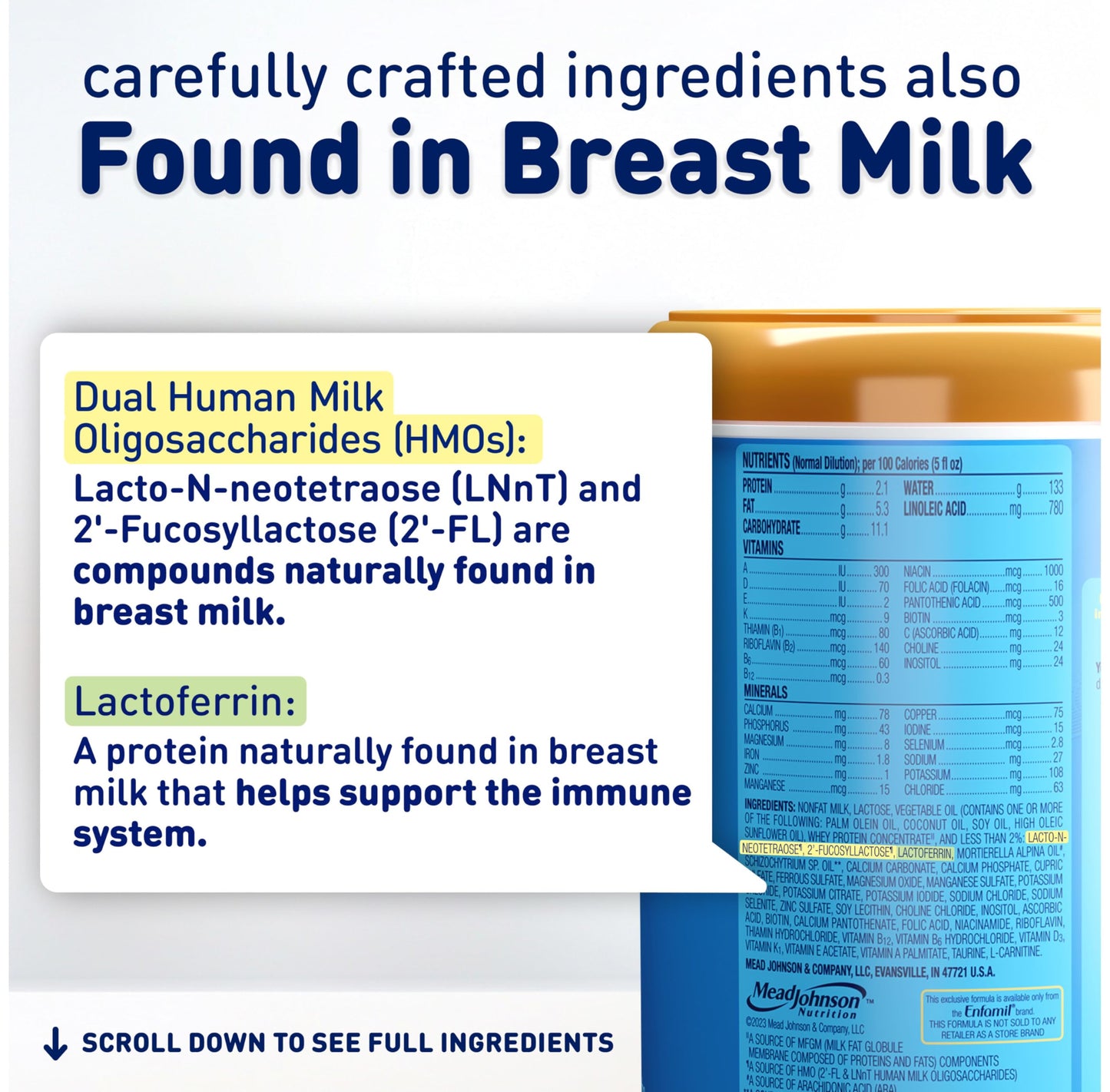 Enfamil Optimum Baby Formula, Our Closest Formula to Breast Milk, Immune-Supporting Lactoferrin also found in Breast Milk, Brain-Building DHA, 20.5 Oz