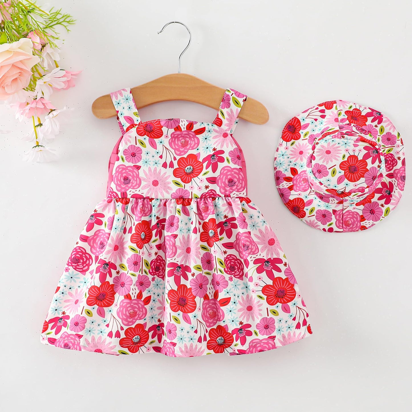 Newborn Infant Baby Girl Dress Toddler Girl Clothes Halter Backless Sleeveless Flower Sundress Summer Dresses for Girl