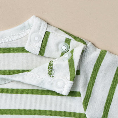 Baby Boy Clothes Newborn Outfits Stripe Romper Infant Cartoon Overall Adjustable Suspender Pants Set 0-18 Months