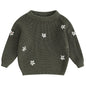 Mubineo Baby Girl Winter Clothes Cute Flower Sweater Crewneck Pullover Long Sleeve Knit Newborn Infant Sweaters