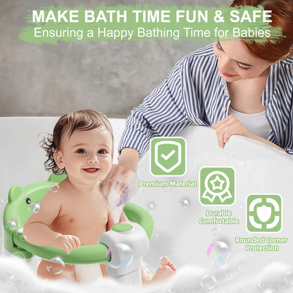 Baby Bath Seat for Babies 6 Months & Up, Toddler Bath Seats for Babies Sitting Up, Non-Slip Infant Bath Tub Chair with 4 Suction Cups & Soft Cushion for Shower, Compact Toddler Bathtub Seat, Pink