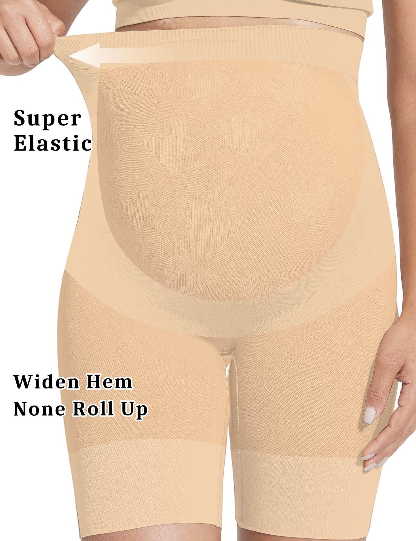 KIM S Shape Your Bump Seamless Maternity Shapewear for Dress, Pregnancy Postpartum Prevent Chafing Support-Underwear