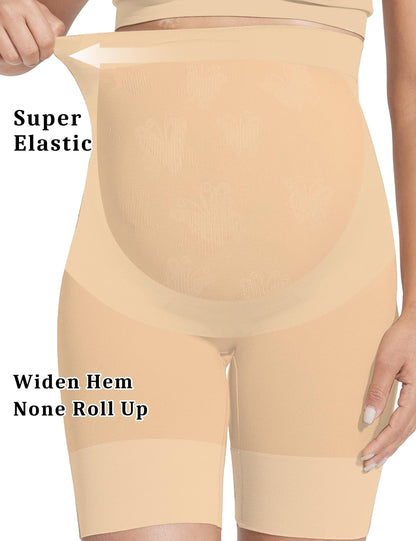 KIM S Shape Your Bump Seamless Maternity Shapewear for Dress, Pregnancy Postpartum Prevent Chafing Support-Underwear