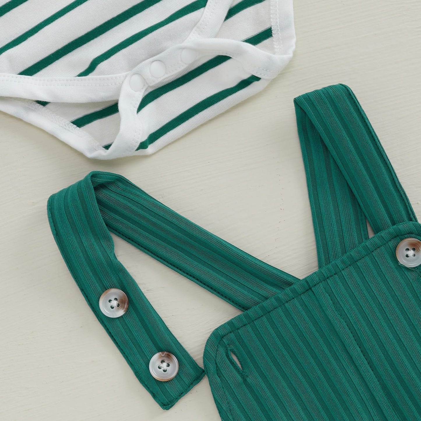 Newborn Baby Boy Summer Clothes Stripe Short Sleeve Romper Suspender Pants Hat 3Pcs Set Cute Coming Home Outfit