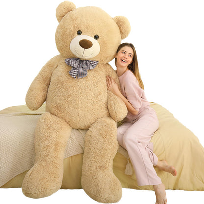 MaoGoLan Giant Big Teddy Bear 4 Feet 47 inch Life Size Tan Plush Bear Brown Stuffed Animal for Children Boyfriend