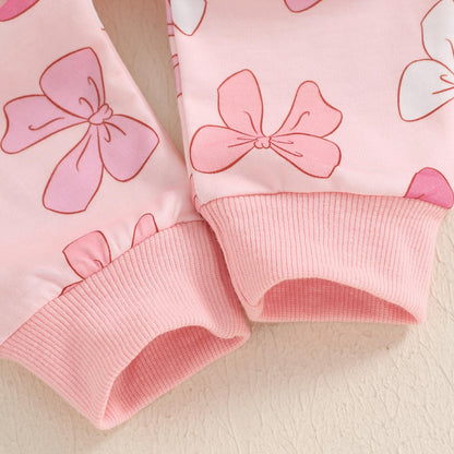 Mubineo Toddler Baby Girl Clothes Cute Long Sleeve Sweatshirt Sweatpant Outfits Fall Winter Tops Pant Outfit Sweatsuit