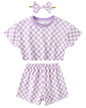 WESIDOM Toddler Girl Clothes Baby Girls Outfits 6M-5T Summer Floral Print Shirt+Shorts+Headband 3pcs Baby Clothing