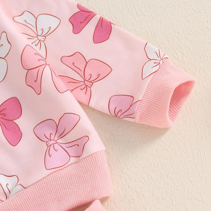 Mubineo Toddler Baby Girl Clothes Cute Long Sleeve Sweatshirt Sweatpant Outfits Fall Winter Tops Pant Outfit Sweatsuit