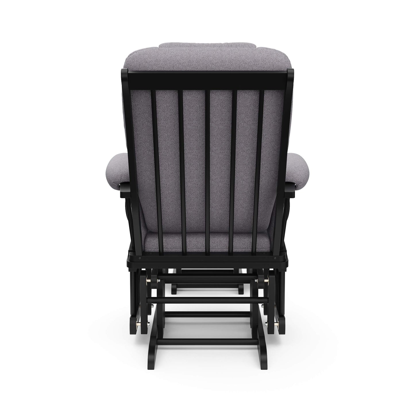 Storkcraft Tuscany Custom Glider and Ottoman with Free Lumbar Pillow (White/Slate Gray Swirl) - Cleanable Upholstered Comfort Rocking Nursery Chair with Ottoman