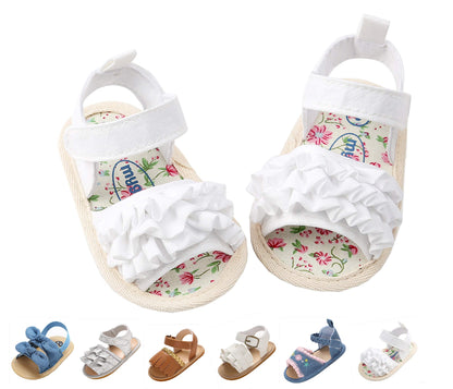 Baby Girls Sandals Summer Shoes Outdoor First Walker Toddler Girls Shoes for Summer