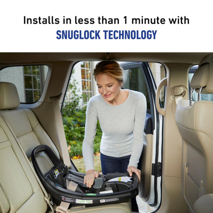 Graco SnugRide SnugFit Infant Car Seat with Simply Safe Adjust Harness System, Baby Car Seat with Anti Rebound Bar, Gotham