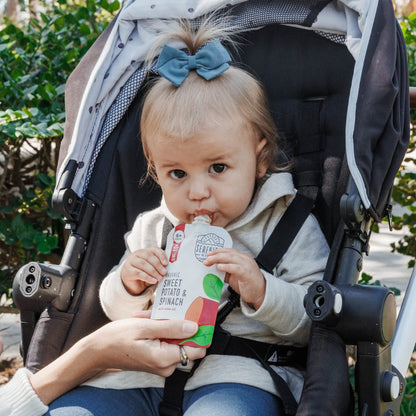 Serenity Kids 6+ Months Baby Food Pouches - Puree with Ethically Sourced Meat & Organic Veggies - 3.5 Ounce BPA-Free Pouch - Variety Pack, 8 Count - Baby Food Meat