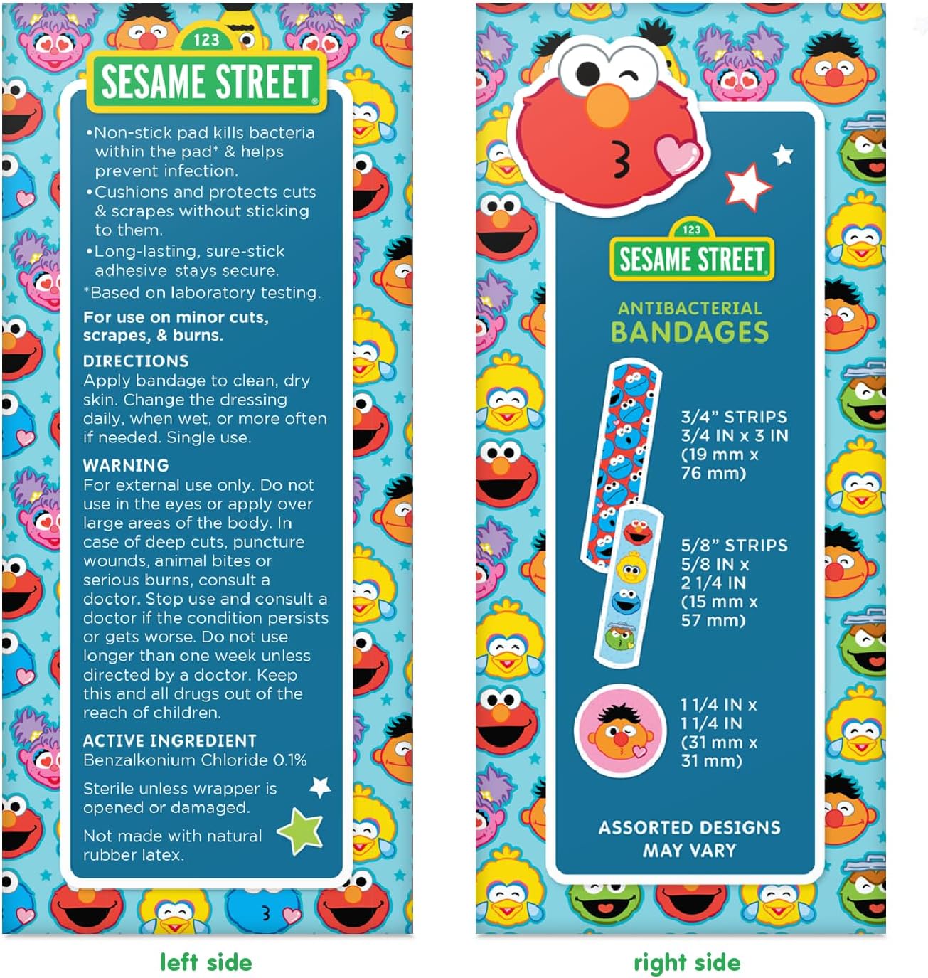 Sesame Street Kids Bandages, 100 CT | Great for Birthdays, Party Supplies Favors, Stickers, Stocking Stuffer or White Elephant Gift | Adhesive Bandages for Minor Cuts, Scrapes, Burns
