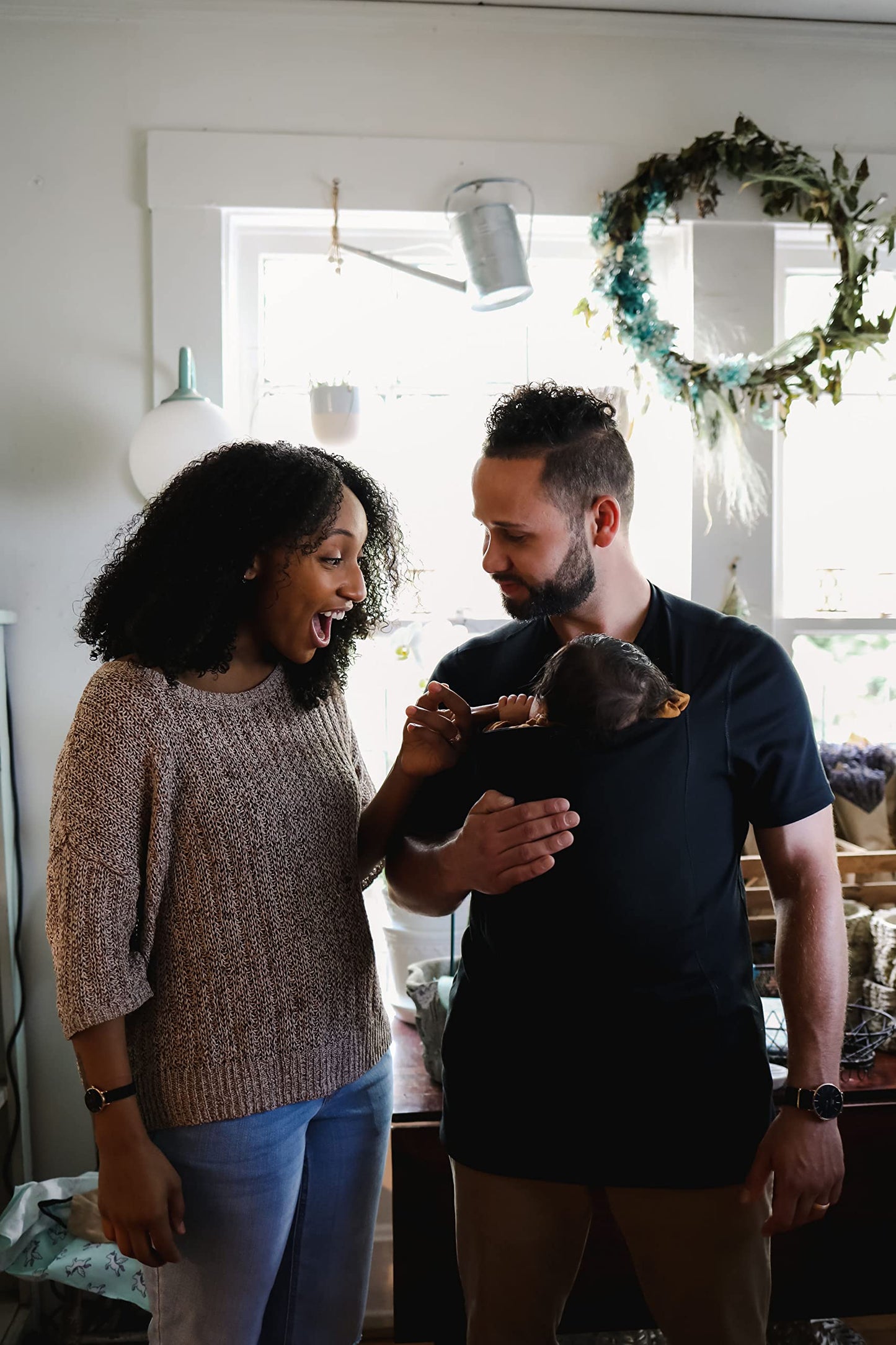 Lalabu The Dad Shirt | Hands-Free Baby Carrier for Dad with Kangaroo Pouch | Engineered for Bonding, Safety, & Comfort for Newborns Up to 15 Lbs. | CPSC Approved