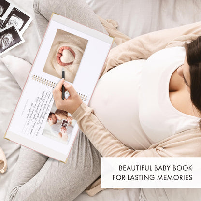 Keepsake Baby Memory Book for Boys and Girls – Timeless First 5 Year Baby Book With Photoslots – Cute Journal Scrapbook or Photo Album - Record a Milestone for Every Event from Birth to Age 5