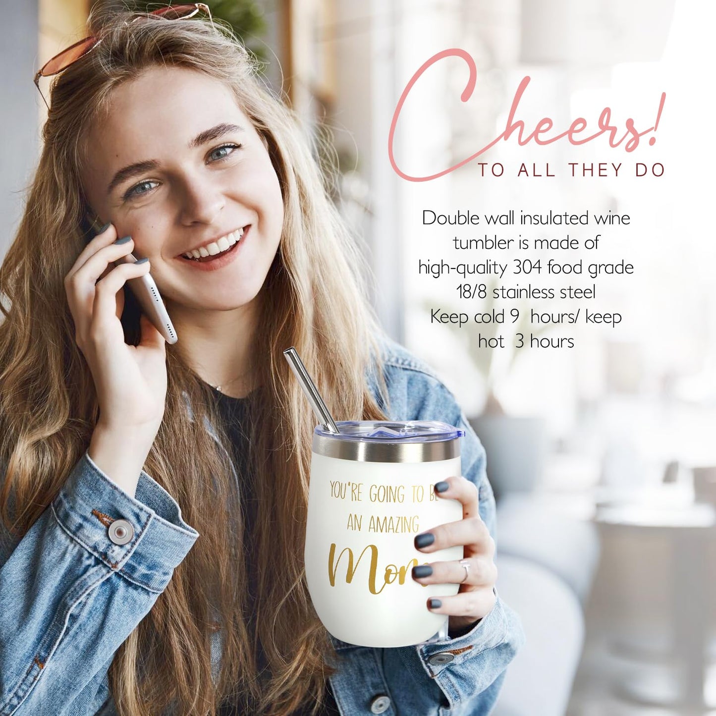 New Mom Gifts for Women, Pregnancy Gifts for Expecting Mom, new Mom Care Package After Baby, Mothers Day Mom to Be Gift Mama Must Haves with Affirmation Cards Candle for Self Care After Birth (Pink)