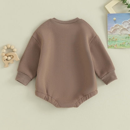 VISGOGO Newborn Infant Baby Boy Girls Oversized Romper Little Dude Sweater Onesie Coming Home Outfit Neutral Clothes