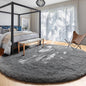 Pink Round Area Rugs 6Ft for Bedroom Living Room, Big Fluffy Shag Circle Rug for Kids Playroom, Cute Preppy Room Decor for Teen Girls, Cozy Fuzzy Furry Plush Carpets for Baby Nursery, Dorm, Classroom