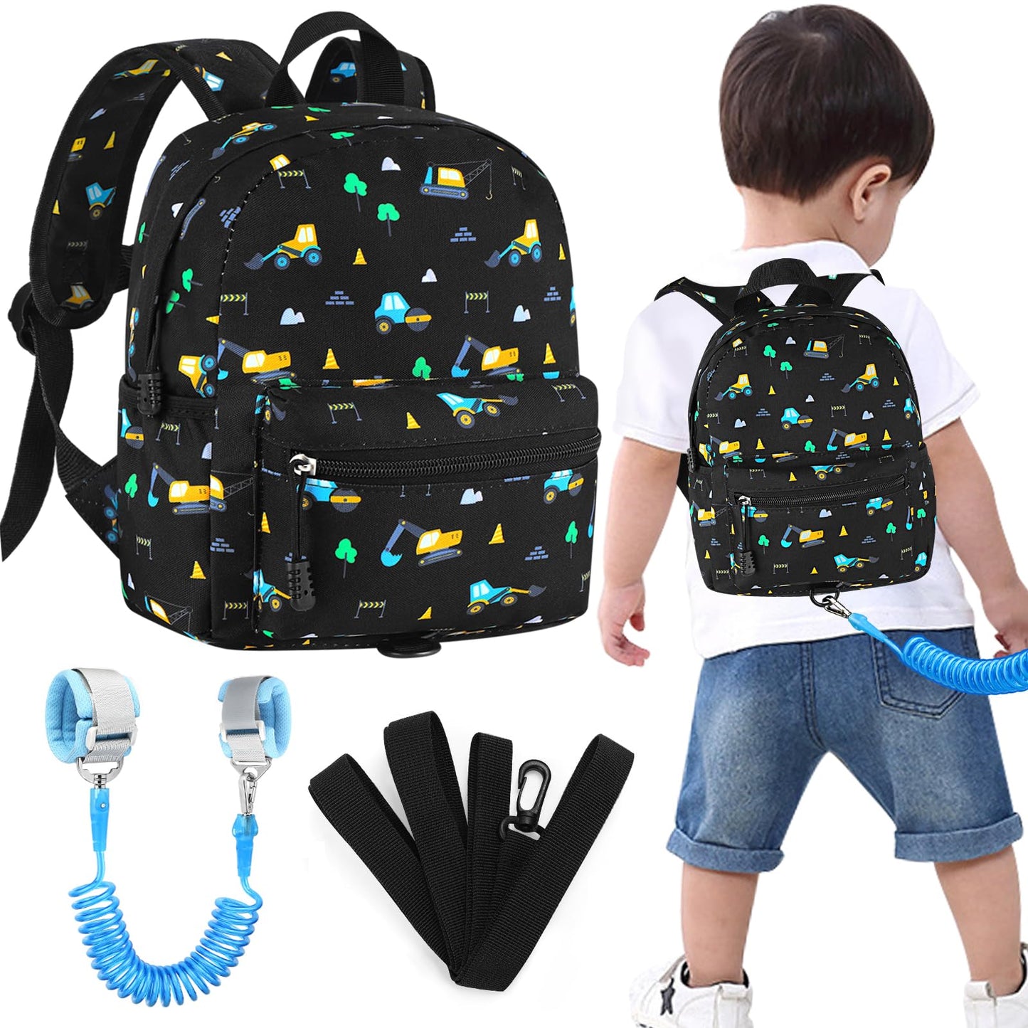 Accmor Toddler Backpack Leash, Cute Unicorn Baby Backpacks with Anti Lost Wrist Link, Mini Kids Backpack Leash Walking Harness for Outdoor Travel, Adorable Backpack Tether for Boys Girls 1-3 (Purple)