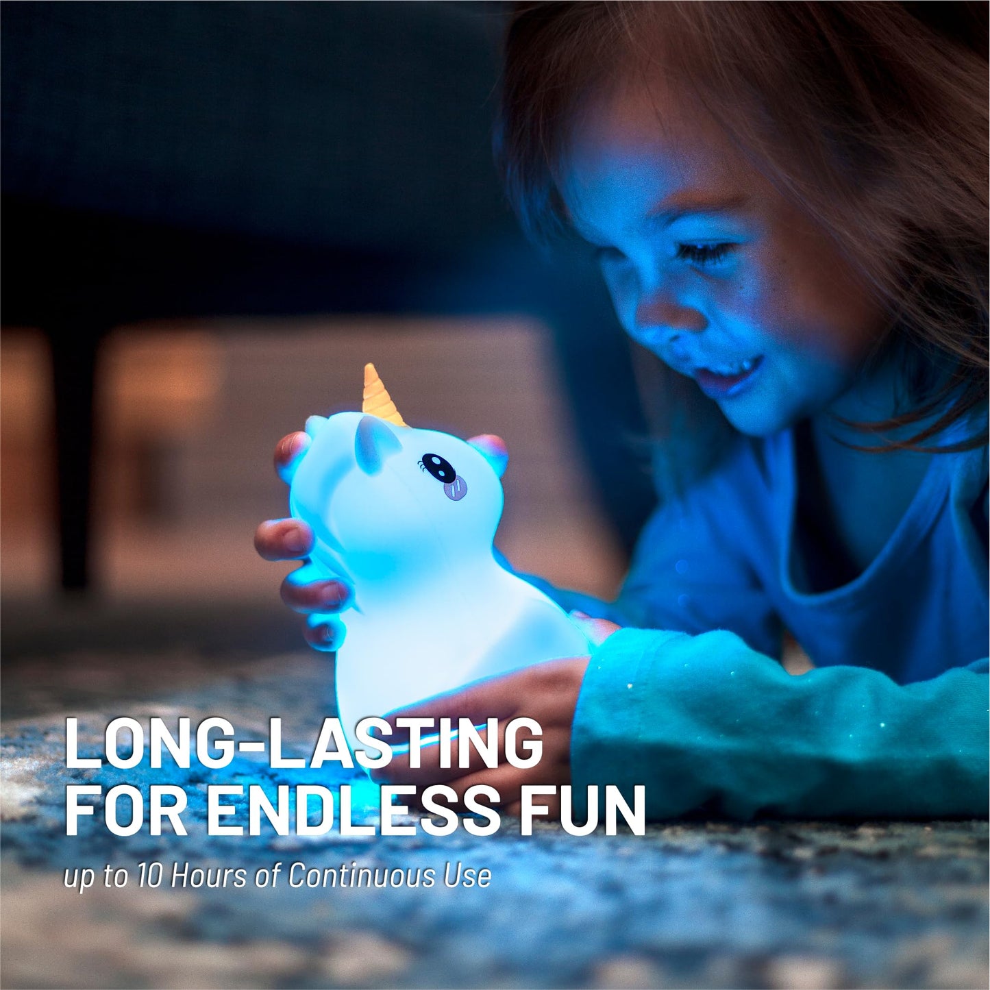 Lumipets Bear, Kids Night Light, Play Music, Silicone Nursery Light for Baby and Toddler, Squishy Night Light for Kids Room, Animal Night Lights for Girls and Boys, Kawaii Lamp, for Bedroom