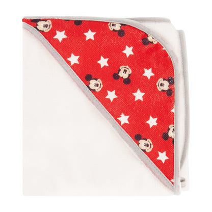 Disney Cudlie Baby Girl Minnie Mouse 2 Pack Rolled/Carded Hooded Towels in Happy Dots Print