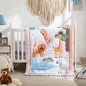 Crib Bedding Set 4 Pieces – Includes Comforter, 2 Fitted Sheets for Easy Changing, Crib Skirt – Soft, Breathable, Machine Washable – Fits Standard Crib Mattress – Baby Nursery Set for Boys & Girls