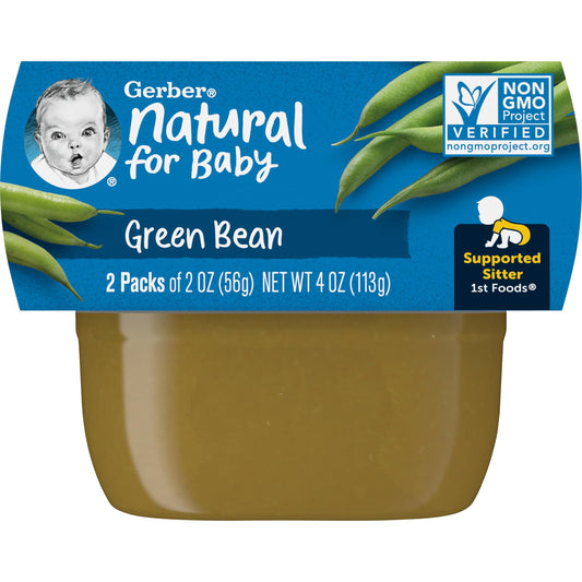 Gerber 1st Foods Baby Food, Prune Puree, Natural & Non-GMO, 2 Ounce Tubs, 2-Pack (Pack of 8)
