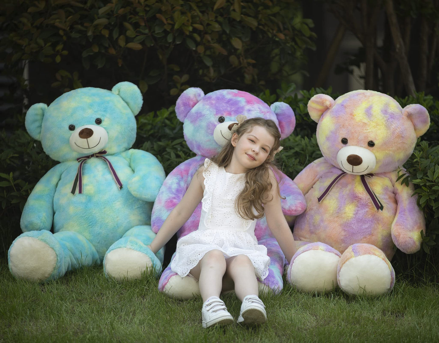 Tezituor 59" Gaint Teddy Bear Stuffed Animal,5ft Life Size Big Teddy Bears,Light Brown Cute Soft Plush Toy,Gifts for Kids Girls Boys Girlfriend Valentine,Christmas,Birthday,Baby Shower,Wedding Party