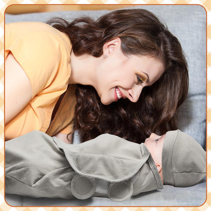 Ramede 6 Pack Baby Swaddle Blanket with Hats Sleep Swaddle for 0-3 Months Newborn Sacks Soft Cotton Wearable for Boy Girl