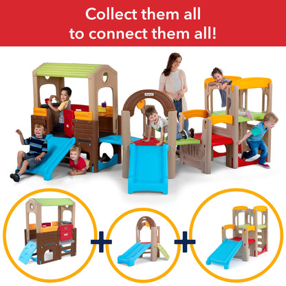 Simplay3 Young Explorers Modular Play System – Kids Activity Outdoor Playset for Children Age 18 mos - 6yrs – Toddler Playground Slide, Climb and Playhouse