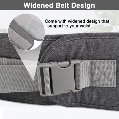 Baby Carrier, Ergonomic 6-in-1 Baby Carrier with Hip Seat for Newborn Infant Toddler, Adjustable Detachable Baby Holder Carrier for Dad Mom