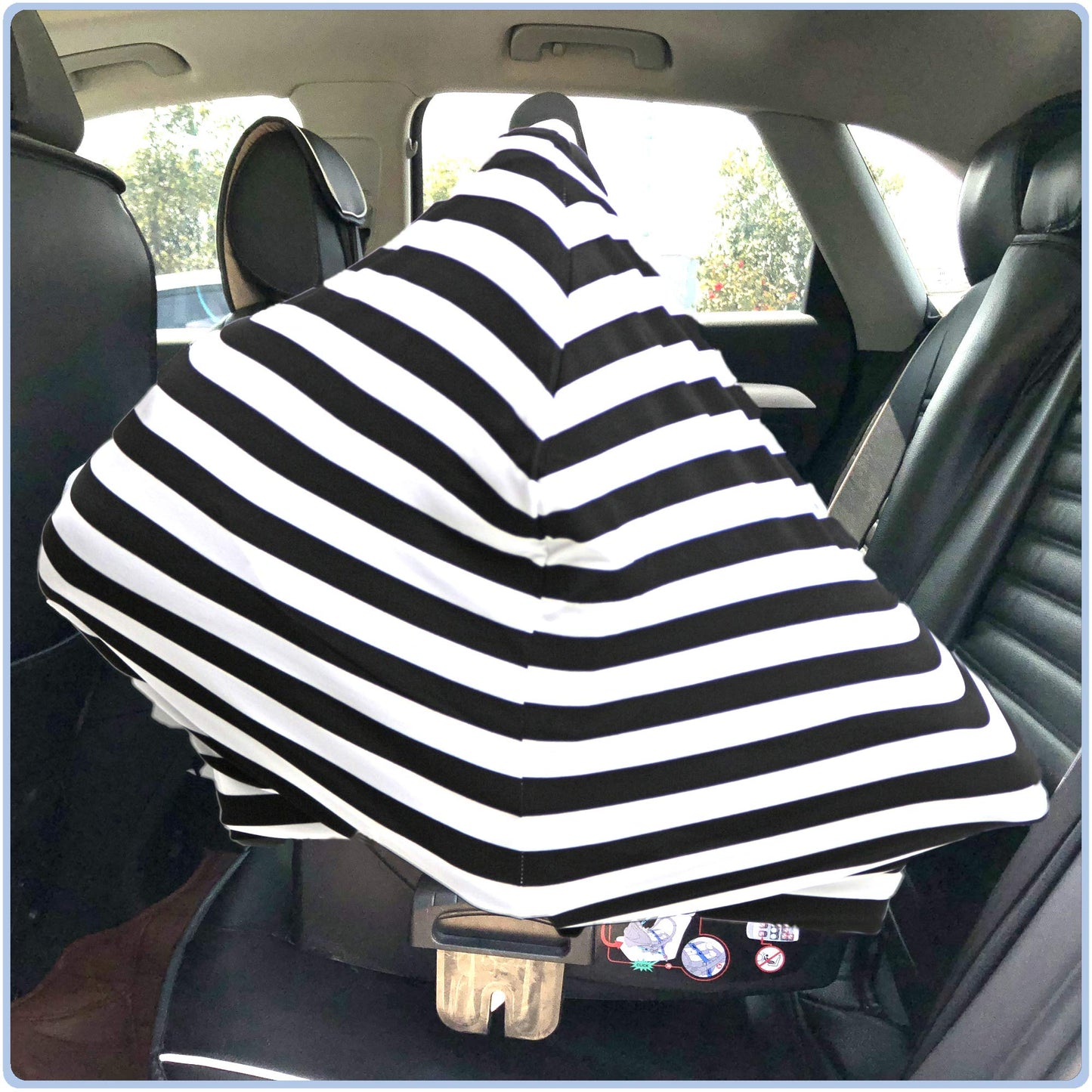 Car Seat Covers Canopy Cover - Multi-use Cover Carseat Canopy, Breathable Breastfeeding Cover, Car Seat Covers for Bbies, Boys & Girls Shower Gifts (Dark Blue Dinosaur)
