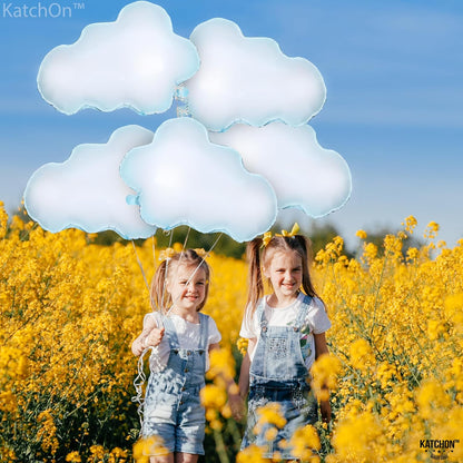 KatchOn, Huge Cloud Balloons Set - 30 Inch, Pack of 5 | Cloud Balloons Kit for Party Decorations |Balloon Party Supplies for Happy Baby Shower Decorations, Sky Party Decor