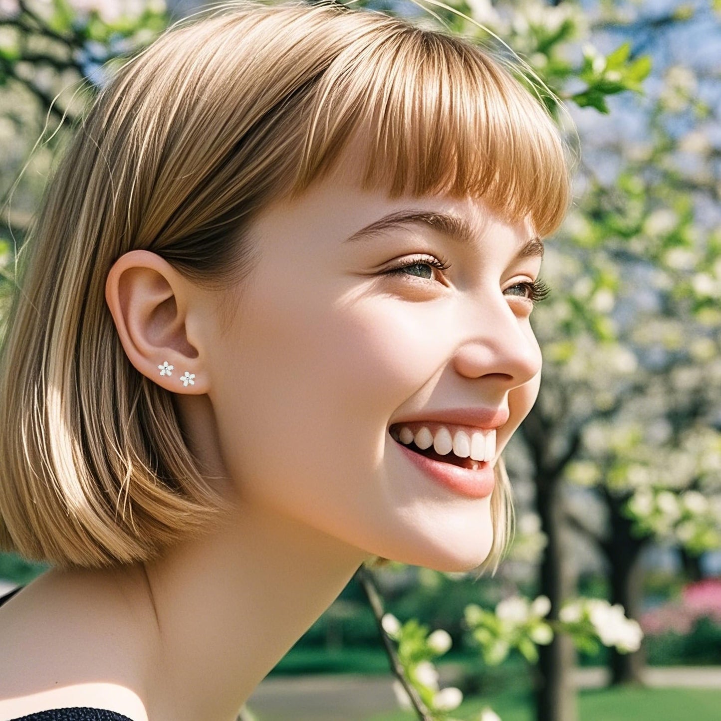 SLUYNZ Solid 925 Sterling Silver Little Daisy Earrings Studs for Women Teens Petite Flowers Studs Earrings