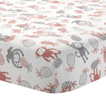 Lambs & Ivy Painted Forest 4-Piece Crib Bedding Set - Gray, Beige, White