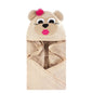 Hudson Baby Unisex Baby Cotton Animal Face Hooded Towel, Pretty Elephant, One Size