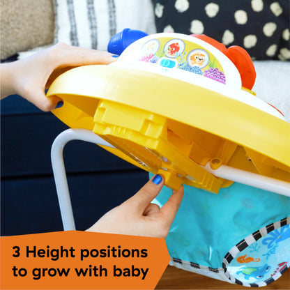 Baby Einstein Sky Explorers Baby Walker Activity Center and Sensory Play Learning-Toy with Lights, Songs and Sounds, Age 6 Months+, Blue