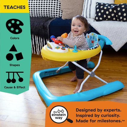 Baby Einstein Sky Explorers Baby Walker Activity Center and Sensory Play Learning-Toy with Lights, Songs and Sounds, Age 6 Months+, Blue