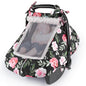 Unicorn Castle Baby Car Seat Cover Infant Car Seat Covers for Babies Breathable Car Seat Canopy Mesh Window Carseat Cover for Four Seasons Newborn