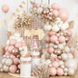 Ivory White Balloon Arch Kit,Boho Balloon Garland with Pastel Orange Cream Beige Champagne Gold White Sand Balloons for Neutral Baby Shower Wedding Boho Bridal Party Decorations